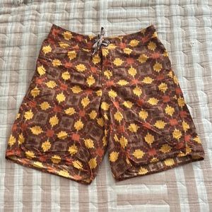 Patagonia Retro Pattern Board Shorts Size 33